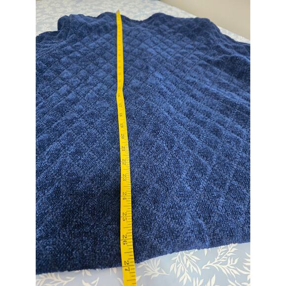 Vintage Mark Fore & Strike Sz L Navy Blue Wool Blend Cardigan Sweater 90s Retro - Picture 7 of 10